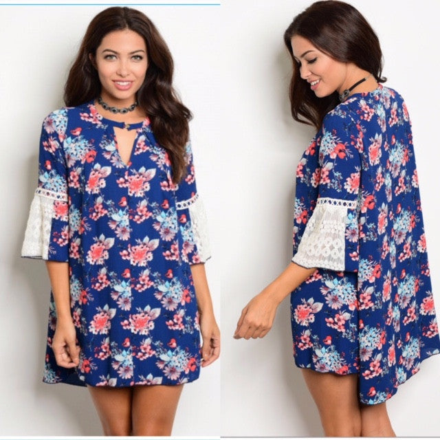 Blue Floral Top