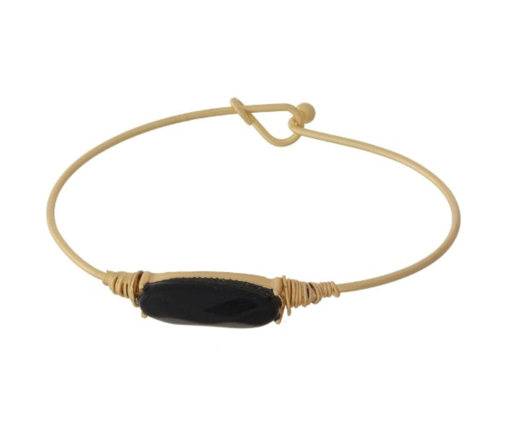 Stone Bangle Bracelet