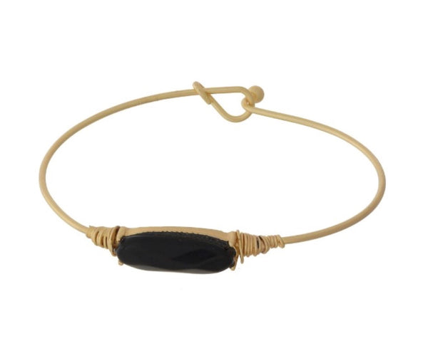 Stone Bangle Bracelet