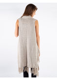 Oatmeal Fringed Vest