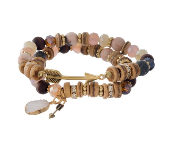 Double Stretch Druzy Bracelet