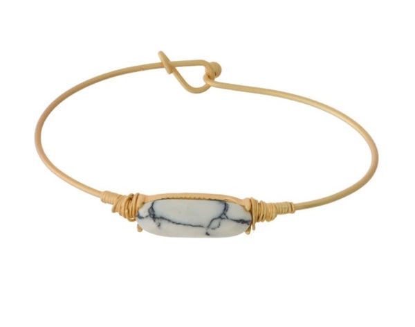 Stone Bangle Bracelet