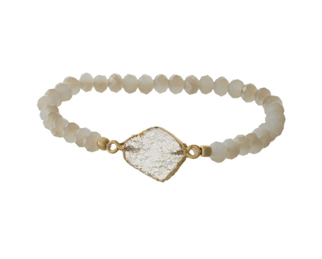 Druzy Stretch Bracelet