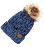 C. C. Beanie Faux Fur Pom Pom