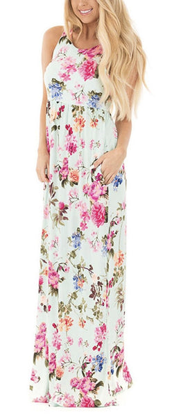 Floral Racerback Maxi Dress