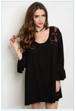 Black Embroidery Dress