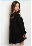 Black Embroidery Dress