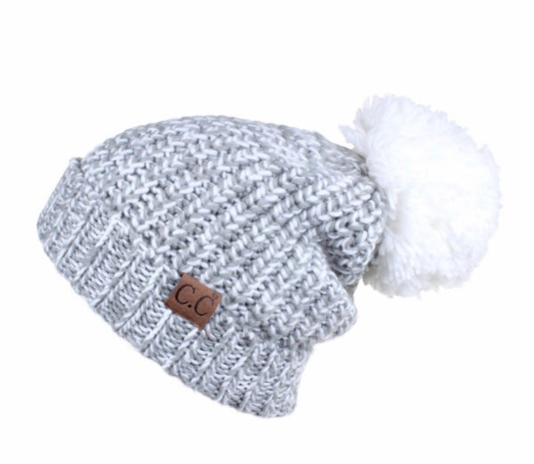 C. C. Beanie Knit Pom Pom