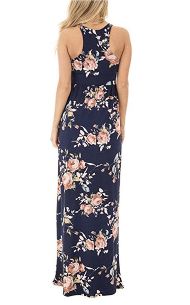 Floral Racerback Maxi Dress