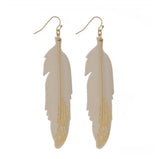 Feather Drop Earrings