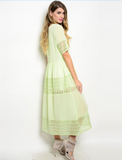 Green Crochet Dress