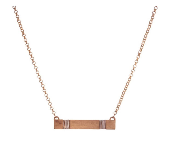 All Rosy Bar Necklace